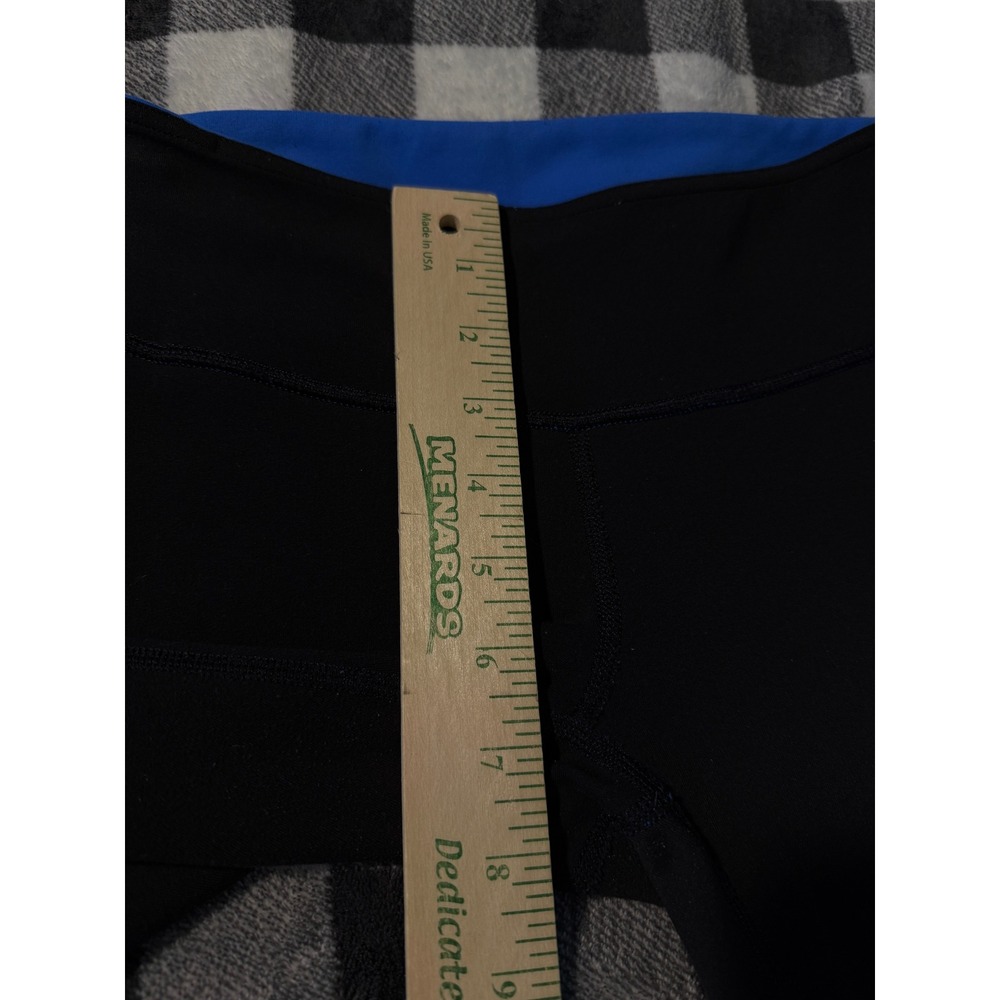 Lululemon Wunder Under Crop Reversible Leggings Black Electric Blue Size 6 - Picture 8 of 16